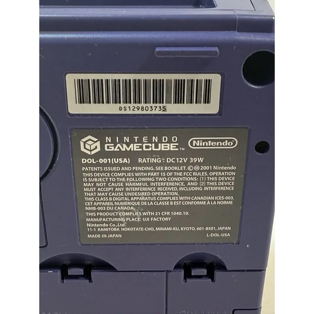 Nintendo Gamecube Purple Console Purple Controller AC AV Bundle NTSC-U/C A